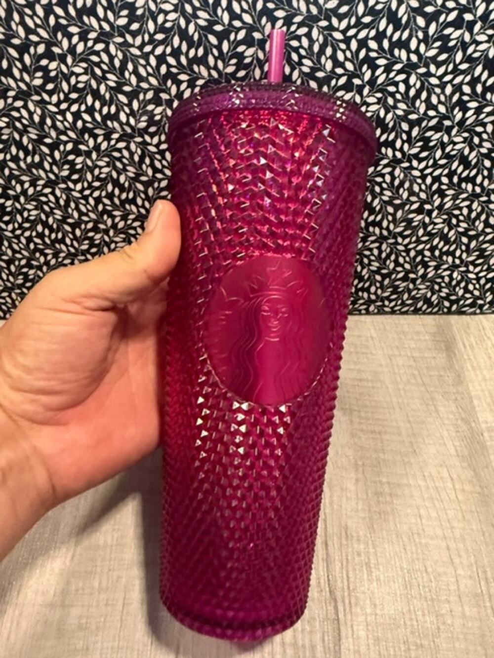 USED 2022 BERRY BLING STUDDED 24 OZ  PINK/PURPLE TUMLER